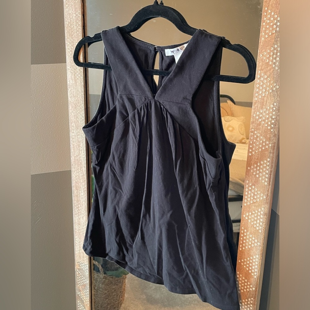 White House Black Market Dark Sleeveless Blouse